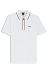 Aktivní polotričko slim fit z elastické bavlny odvádějící vlhkost - White