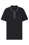 Aktivní polotričko slim fit z elastické bavlny odvádějící vlhkost - Dark Blue