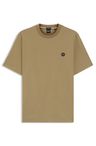 Tričko z mercerizované bavlny s monogramem Double B - Dark Beige
