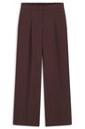 Kalhoty volného střihu ze směsi lnu - Dark Brown