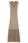Žebrované šaty s efektem barevných bloků - Light/Pastel Brown