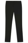 Slim fit strečové kalhoty s bočními rozparky - Black