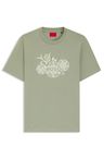 Bavlněné tričko s vyšívaným potiskem - Light/Pastel Green