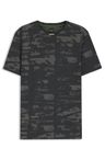 Aktivní tričko slim fit střihu s žakárovým vzorem - Black