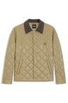 Voděodolná bunda se smíšeným prošíváním - Dark Beige