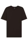 Tričko regular střihu ze směsi vlny - Dark Brown