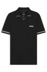 Aktivní slim fit polo tričko s charakteristickými pruhy
