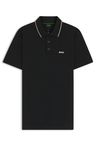 Polotričko slim fit z strečové bavlny s rychleschnoucími vlastnostmi - Black