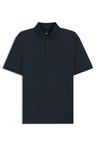 Polotričko z mercerizované bavlny s tříbarevným žakárovým vzorem - Dark Blue