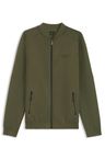 Mikina na zip Porsche x BOSS s reliéfním potiskem - Open Green