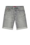 Zúžené kraťasy z denimu v šedé barvě stonewashed