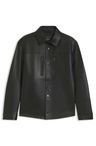 Košile Porsche x BOSS regular fit z kůže nappa - Black