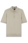 Pletené polo tričko z panenské vlny - Open Beige