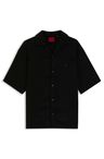 Košile oversized střihu s lemováním s vrstveným logem - Black