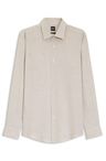 Košile slim fit z italského lnu - Open Beige