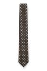 Kravata z hedvábné směsi s žakárovým vzorem - Dark Brown