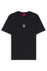 Bavlněné tričko s vyšívaným logem - Black