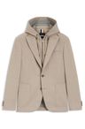 Úzký blazer s integrovanou kapucí - Dark Beige