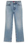 Džíny slim fit s vysokým pasem ze strečové  bavlny - Turquoise/Aqua