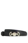 Italský kožený opasek s přezkou s dvojitým monogramem B - Black