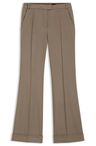 Zvětšené kalhoty ze strečového gabardénu - Brown Overflow
