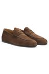 Semišové mokasíny BOSS BY BECKHAM - Dark Brown