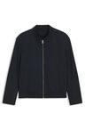 Bunda slim fit ze strečové  tkaniny s mikrotiskem - Dark Blue