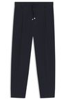 Kalhoty moderního střihu z funkčního strečového seersuckeru - Dark Blue