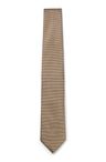 Hedvábná kravata BOSS ONE s žakárovým vzorem - Medium Beige