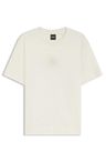Bavlněné tričko regular střihu s výšivkou monogramu Double B - Open White