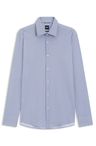 Tričko slim fit z potištěné strečové látky - Light/Pastel Blue