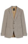 Úzký blazer se vzorované směsi panenské vlny - Medium Beige