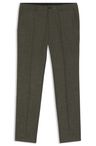 Kalhoty slim fit z panenské vlny a lnu - Open Green