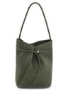 Semišová kabelka BOSS Revers s pleteným páskem - Dark Green