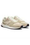 Semišové tenisky s detaily loga - Open Beige